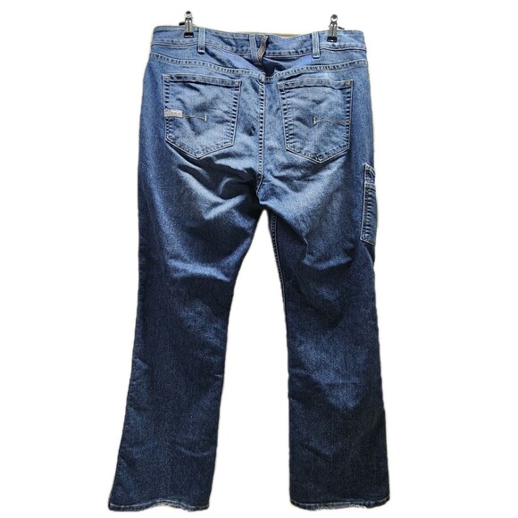 Ariat Mens Blue Mid Rise Rebar Bootcut Jeans Size 34 - Picture 16 of 16